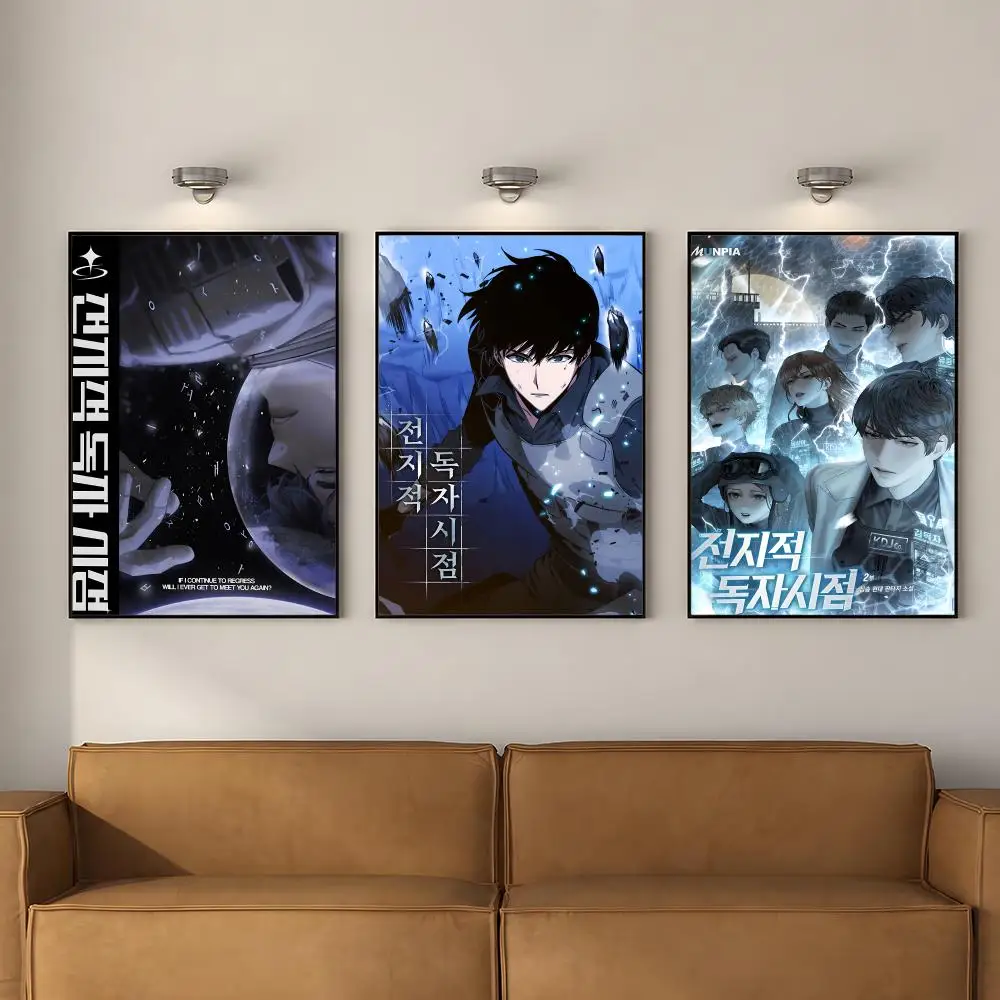 Webtoon Omniscient Readers Viewpoint Poster PP Self Adhesive Decorative Poster Waterproof Waterproof for Apartment Bedroom