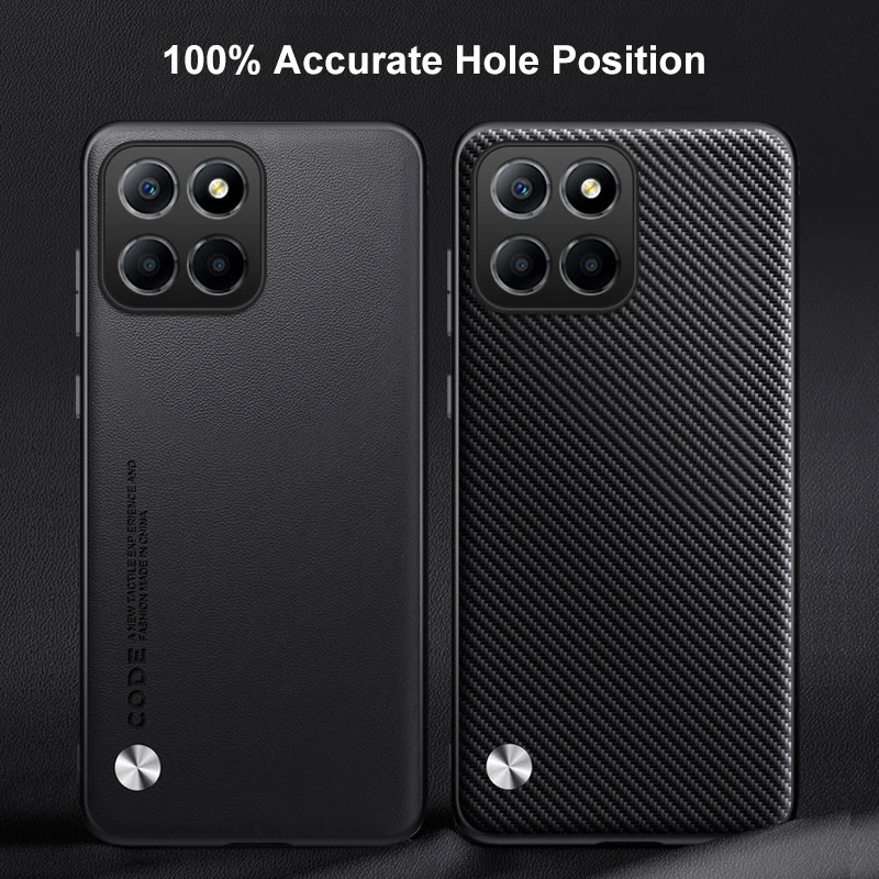 PU Leather Case For Honor X8 5G X6 X6S Back Cover Matte Silicone Shockproof Full Protection Phone Case For Honor 70 Lite