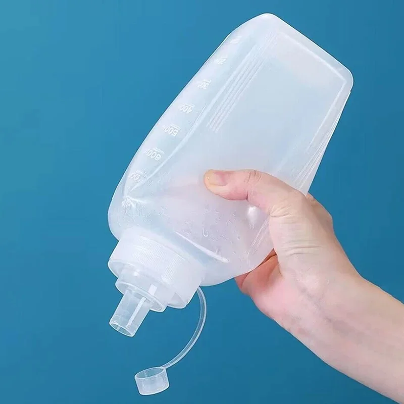 600/800/1000ML Squeeze Sauce Bottles Condiment Dispenser Large Mouth Dustproof Kitchen Seasoning Salad Sauce Olive Oil Bottle