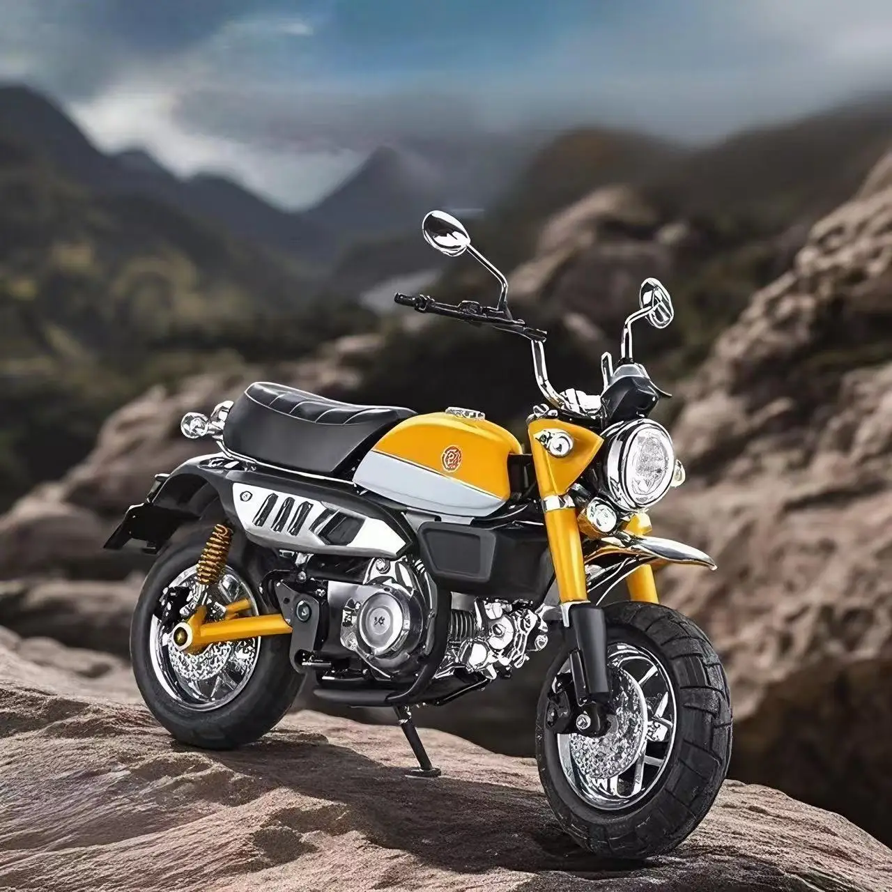 

1:9 Honda Monkey 125 Alloy Sports Motorcycle Model Diecasts Metal Street Racing Motorcycle Model Simulation With Light Kids Gift