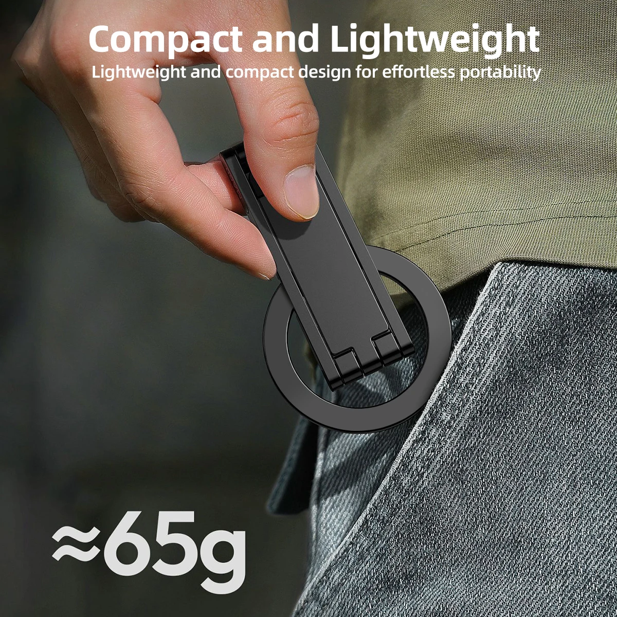 Foldable Phone Tripod Carabiner-Mounted Portable Dual-sided Magnetic Tripod Desk Mount Phone Handle Holder For iPhone 17 16 15