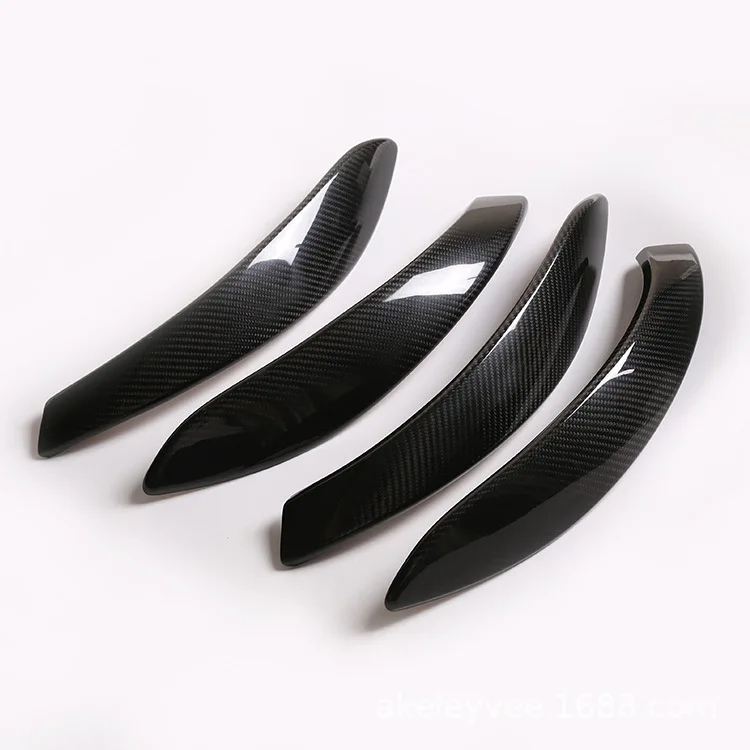 4 PCS SET Real Dry Carbon Fiber Car Interior Door Handle Cover For BMW 3 4 Series F30 F31 F32 F33 2013-2019