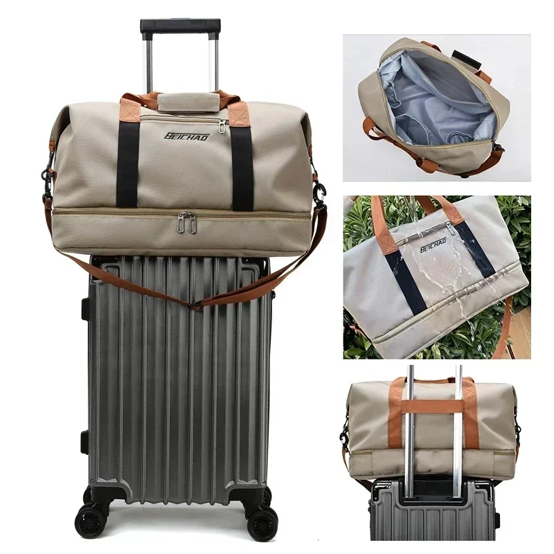 Travel Bag Male Female Large-Capacity Hand Luggage Dry-Wet Separation Sports Fitness Bag Short-Distance Travel Package