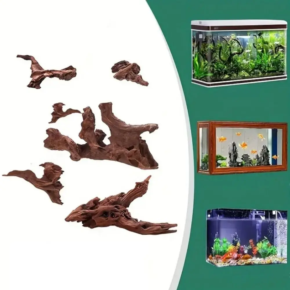 Natural Aquarium Sinkable Driftwood Fish Tank Decoration Wood Aquatic Plants Landscape