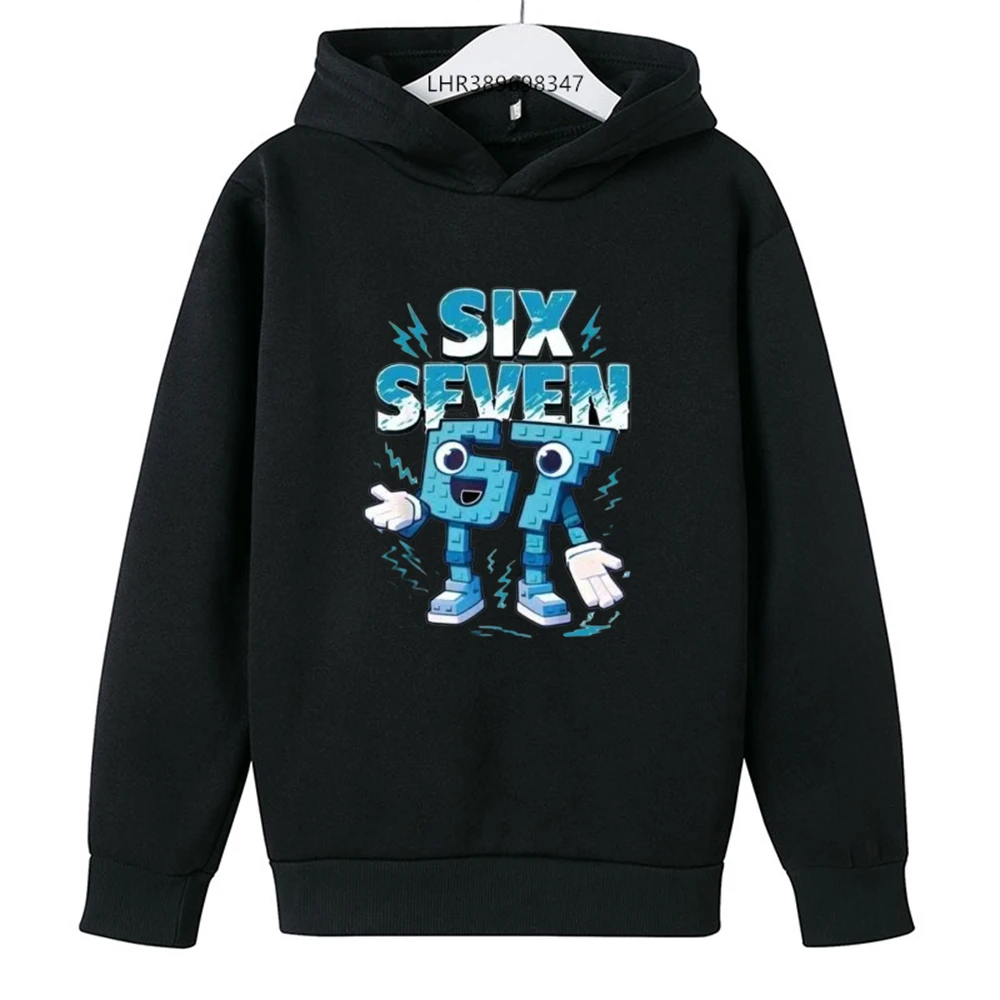 Número sesenta y siete Sudadera con capucha para niños y niñas, abrigo informal para otoño e invierno, ropa negra cómoda y cálida de manga larga