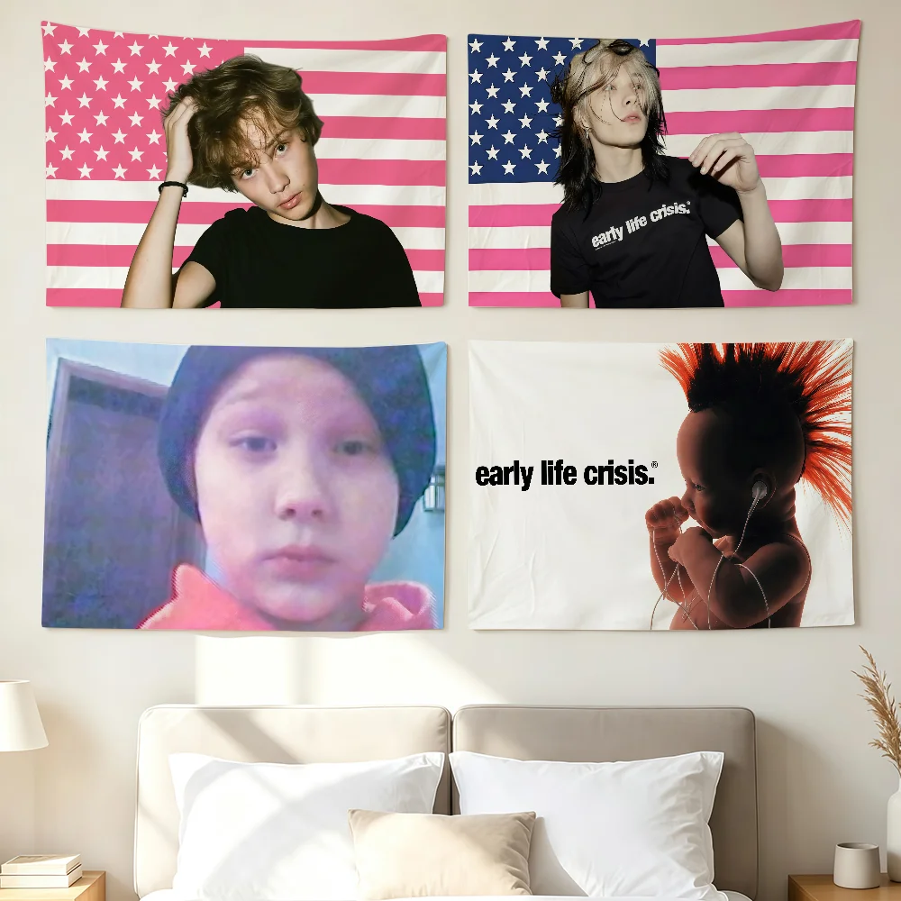 Singer N-Nettspend Early Life Crisis Flag Wall Decorations Home Decor Suitable For Living Rooms Bedrooms Dormitories Parties