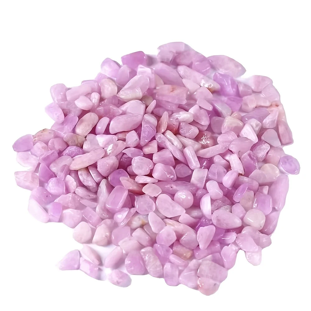 Natural Rough Gravel Purple Lithium Oxide Crystal - Amethyst Crushed Pink Stone Tumbled Chips  Jewelry Making Mineral Specimens