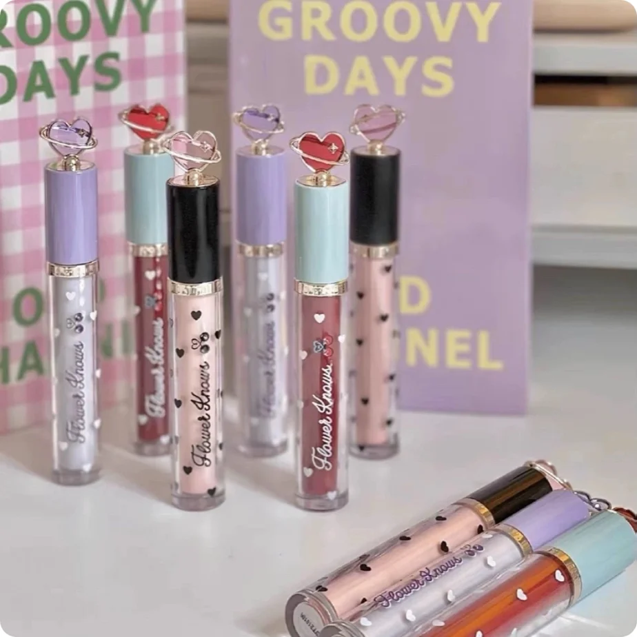 Flower Knows Lip Glaze Cherry Party مرطب غير لزج لامع سطح مرآة مرطب يدوم طويلاً #1