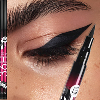 Black Liquid Eyeliner Waterproof Eyeliner Pencil 36H Long-Lasting Liquid Eye Liner Pen Quick-Dry No Blooming Cosmetics Tool