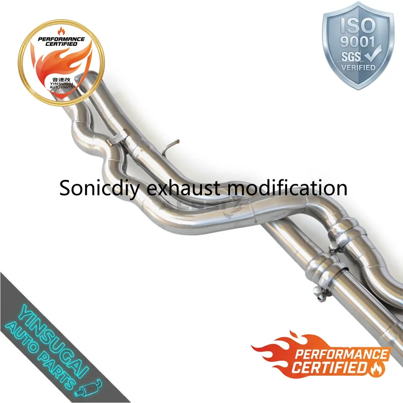 304 Stainless Equal Length Mid Pipe for BMW M3/M4 F80 F82 F83 S55 3.0T 2014-2019 | Resonator-Free