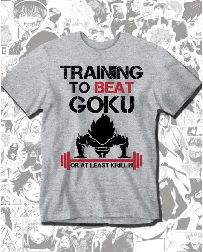 Dragon Ball Training Te Beat Goku Japanse Retro Hot Blood Animatie Heren en Dames Zomer Katoen Los T-shirt Tops Kleding