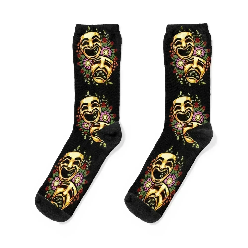 

Comedy and Tragedy Socks fashionable heated japanese fashion Socks Female Men's