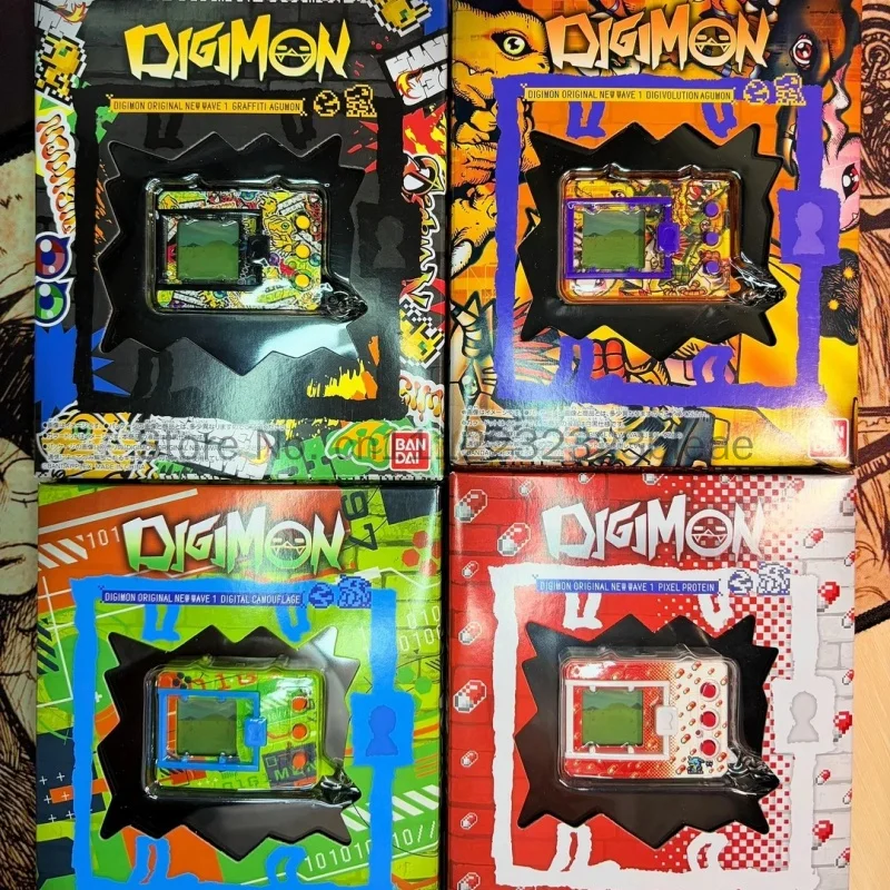 En stock: Dispositivo Digivice Digimon Origin de Bandai, Agumon, dispositivo de entrenamiento de monstruos digitales, colección de llaveros de mascotas virtuales, regalo para fans del anime.