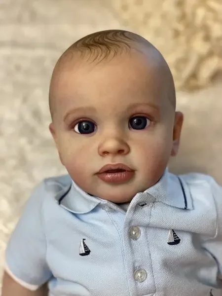 DLS Custom Made 26inch Reborn Baby Pippa Boy Painted Hair Already Finished Doll
