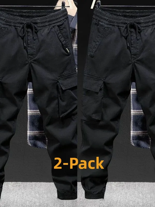 Męskie spodnie robocze w stylu retro American Casual, letnie, cienkie, elastyczne, luźne, duże rozmiary, odporne na zużycie, sportowe spodnie rekreacyjne.