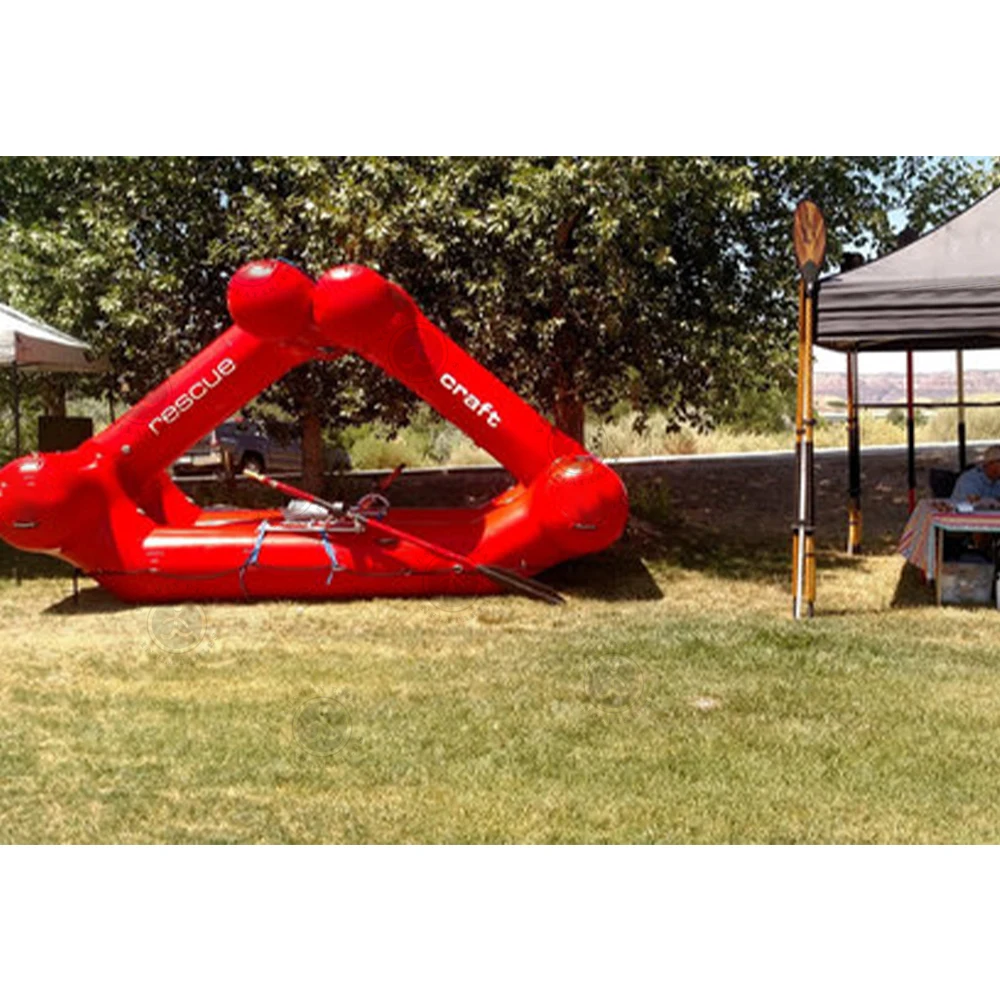 قارب إنقاذ قابل للنفخ ذاتيًا من Whitewater Raft Surf Rescue Boat قوارب قابلة للنفخ لإنقاذ الفيضانات #3