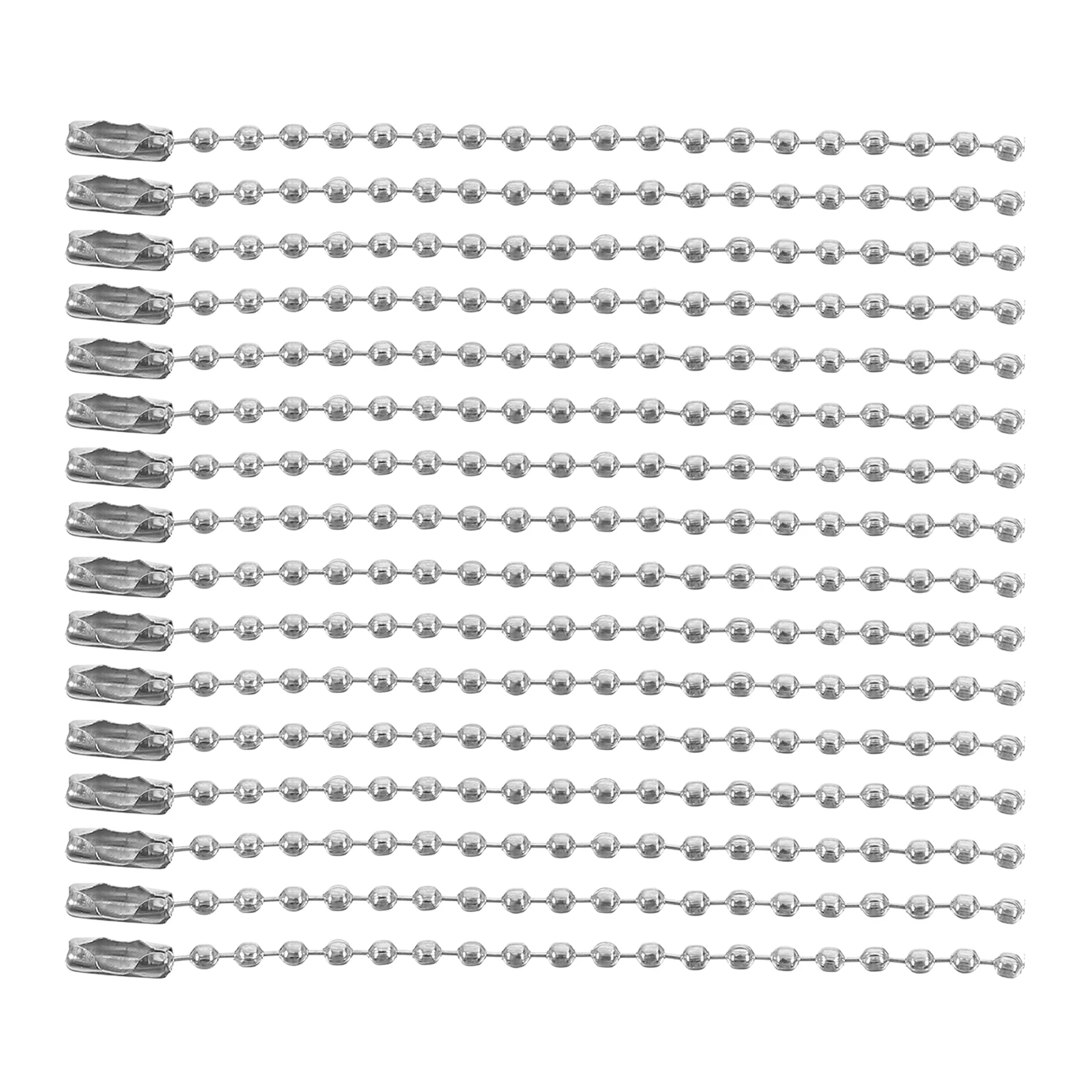 

100 Pcs Silver Chain Keychain Connectors Metal Hanging Tag Chains Jewelry Decorative Accessories for Pet Tags Crafts