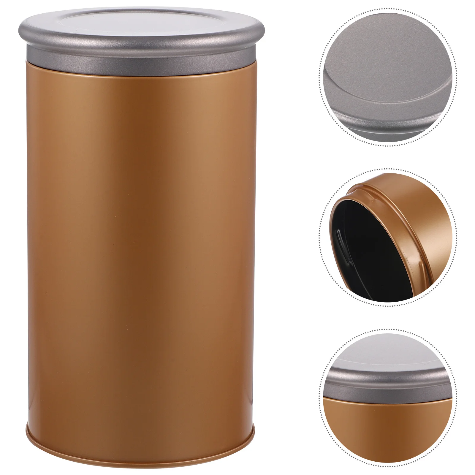 

2Pcs Tea Storage Canister Tinplate Airtight Lid for Loose Leaf Tea Coffee Beans Kitchen Dried Fruit Holder Food Storage