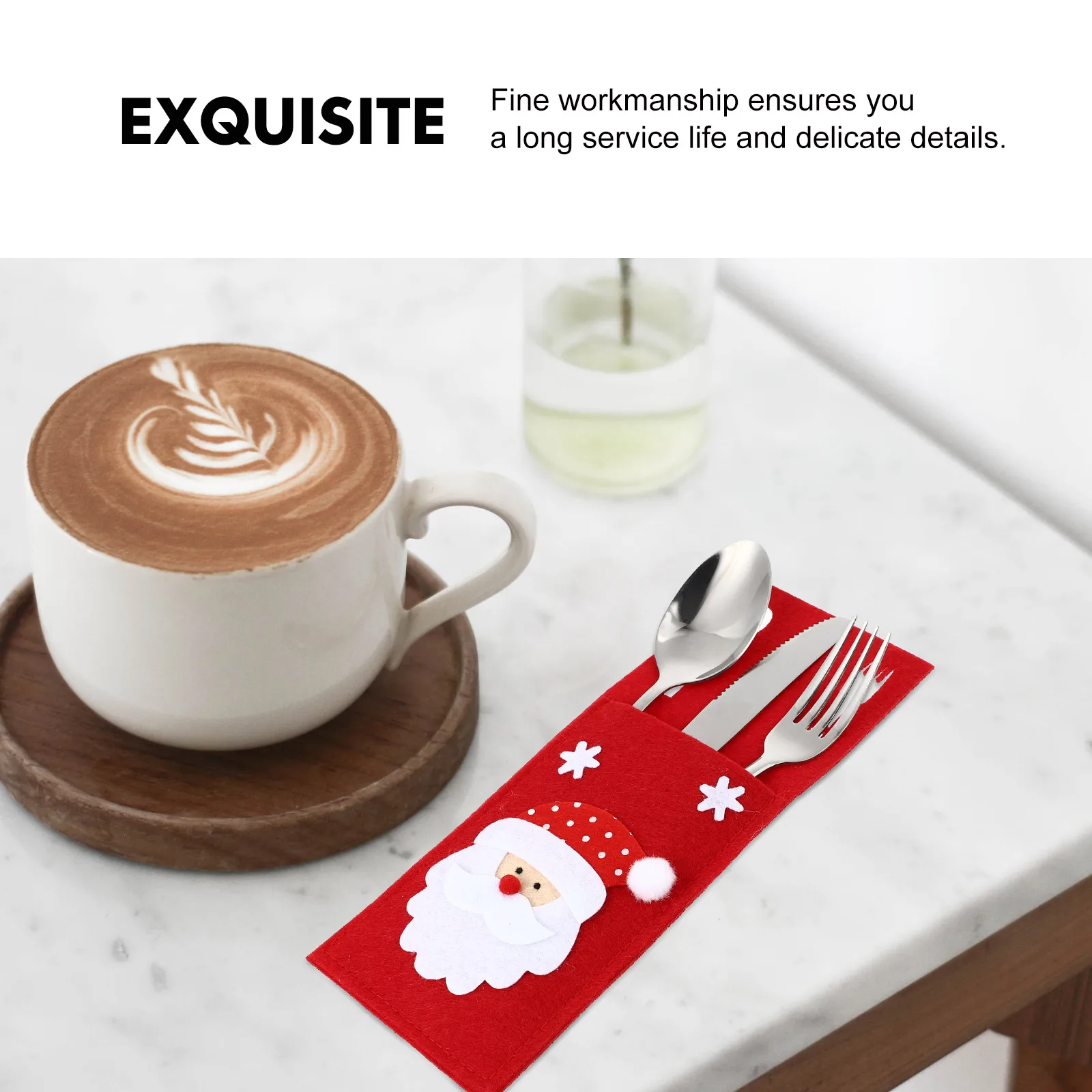 

4 Pcs Cutlery Bag Set Silverware Bags Tableware Holding Holder for Party Napkin