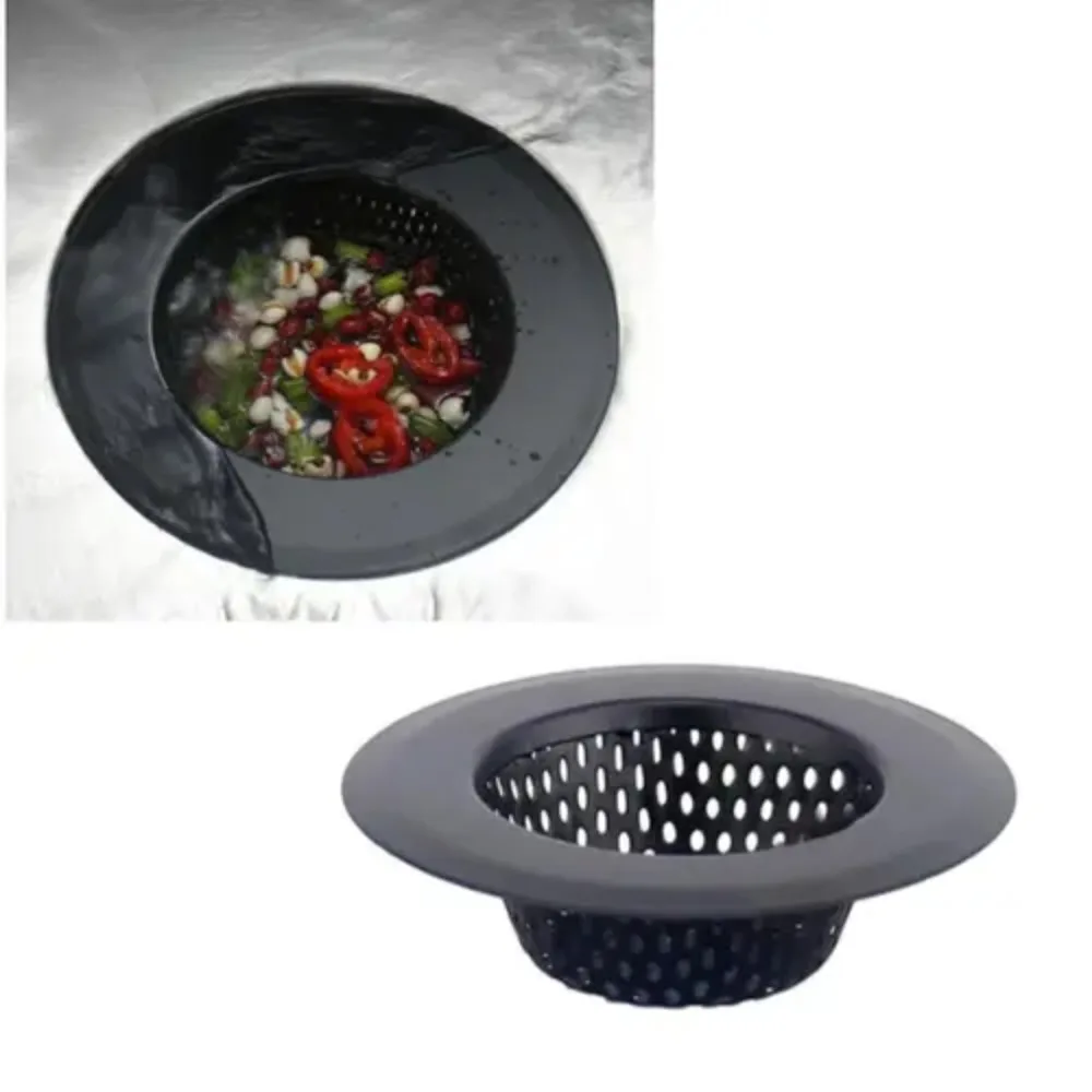 Stainless Steel Black Kitchen Sink Filter Mesh Generic Sink Drain Strainer 5.5/7/9/11.5cm Anti Clogging Drain Hole Filter