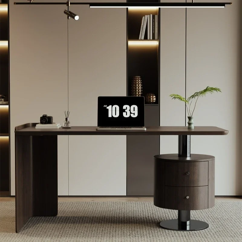 Italian light luxury modern high-end solid wood desk home living room study designer office study computer desk