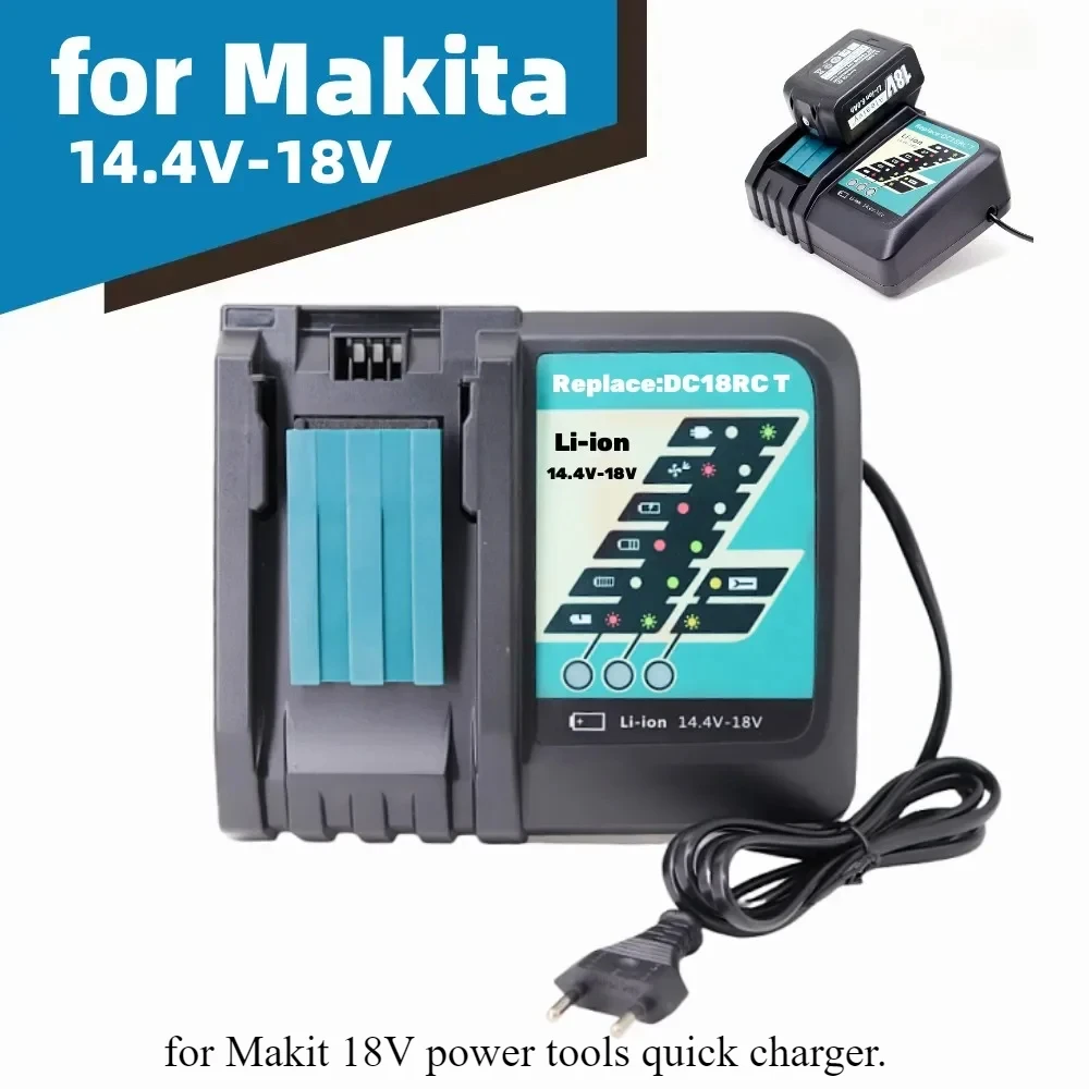 

For Makita 18V Charger,Compatible with Makita 14.4V-18V Li-ion Battery BL1415 BL1430 BL1815 Professional Tool Battery Chargers