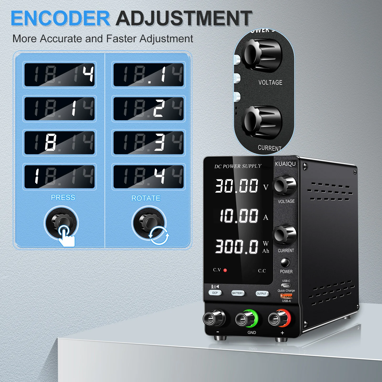 Imagem -04 - Quick Charge Bateria dc Ajustável Switching Power Supply Regulador de Tensão Ocp Usb-cusb-a Função Codificador Ajustar Mais Novo