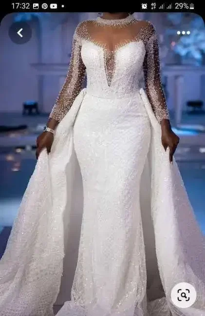 Customize High -Quality Hot Selling Bride Married Luxury Heavy Tail Plus Size Wedding Dresses For Bride