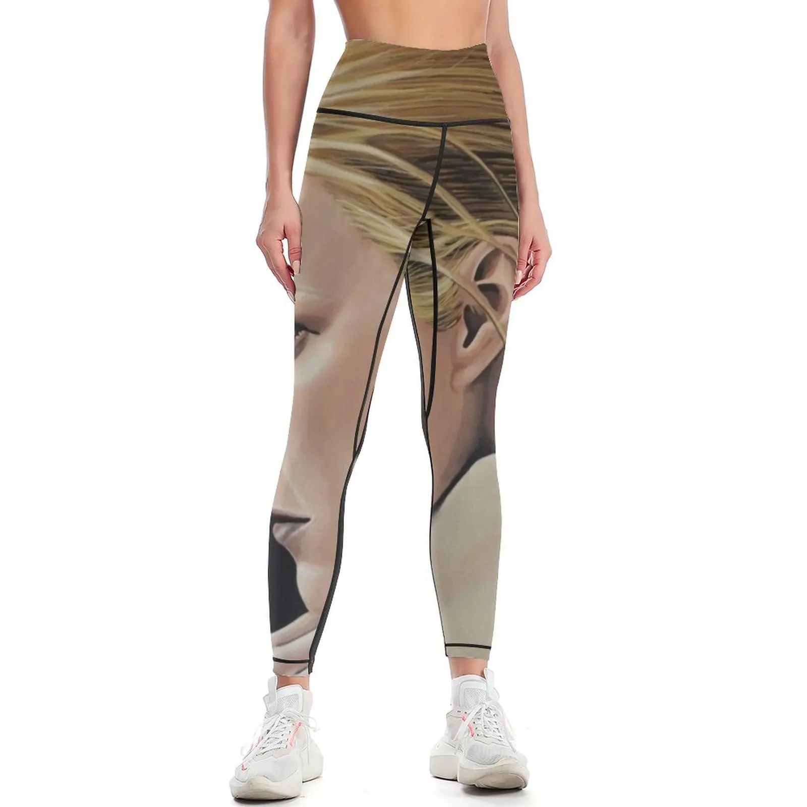 

Gwyneth Paltrow Painting Leggings leggins push up woman gym's sportswear exercise clothing for sport legging Womens Leggings