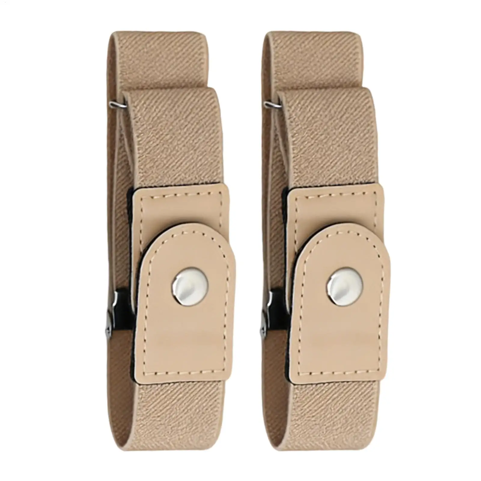 1 Pair No Buckle Elastic Belt Stretchable Adjustable Invisible Innovation Waistband For Jeans Trousers Dresses Casual Fashion