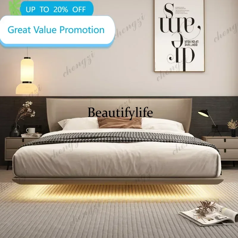 JJCC  180x200cm Lit Mezzanine Headboards Modern Luxury Home Beds On Clearance Bedroom Furniture Bed King Size Bed Frame Full Bed