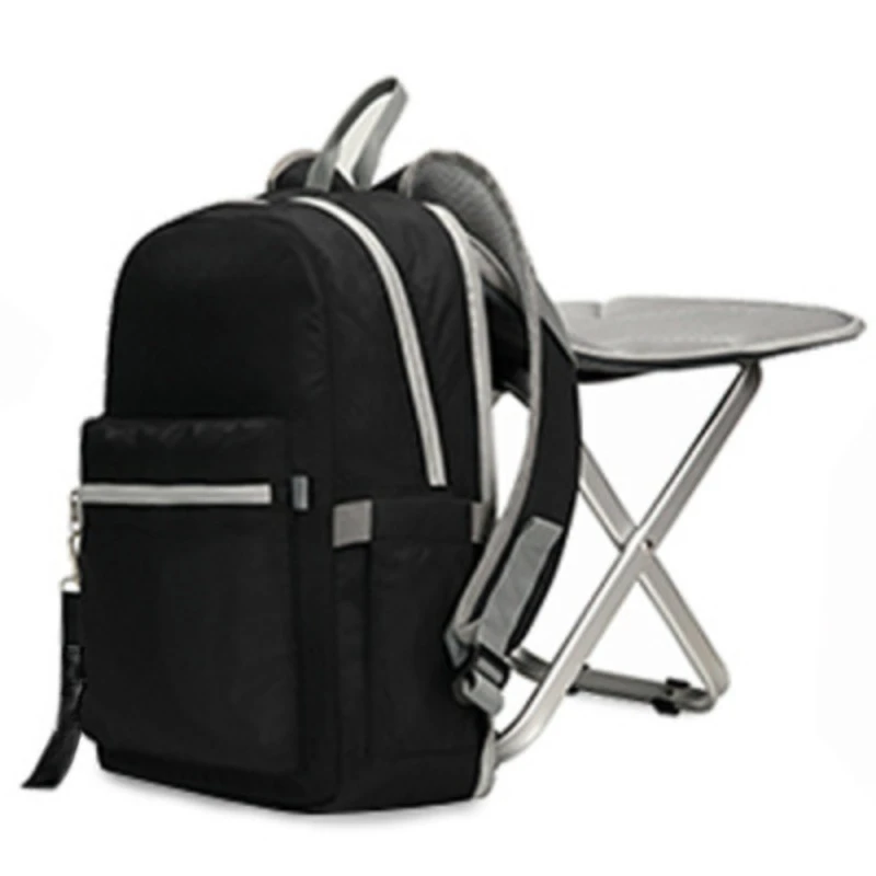 

Waterproof and practical Travel leisure Notebook bag with outdoor backpack with folding chair
