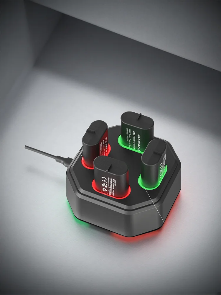 PUJIMAX 3360mWh Akumulator Ni-MH Zestaw Baterii Wielokrotnego Użytku Do XBOX Serii S/X i XBOX ONE S/X/Elite Z Ładowarką + Kabel Do Ładowania — 2