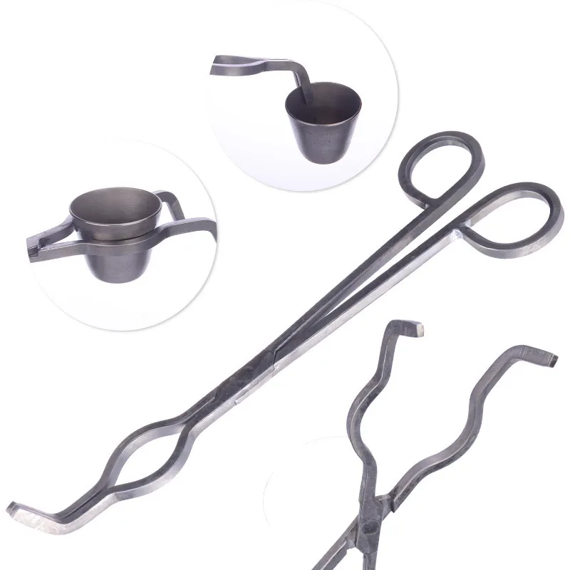 Stainless Steel Square Pliers Laboratory Gray Dish Clip Muffle Furnace Clip High Temperature Resistant Long Handle Clip