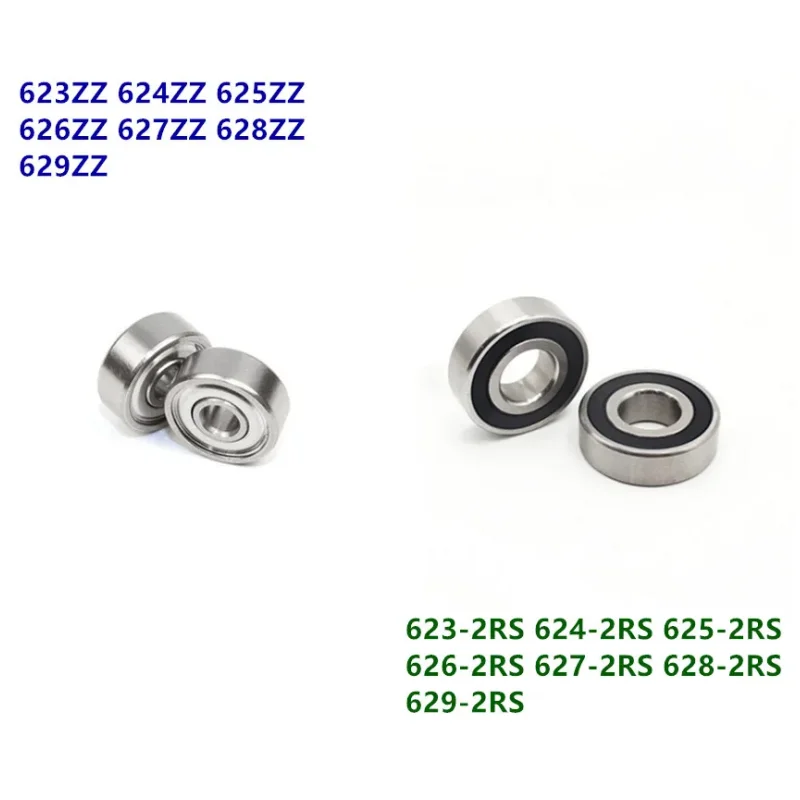 50pcs 623 624 625 626 627 628 629 ZZ -2RS miniature deep groove ball bearing 3D Printers Parts