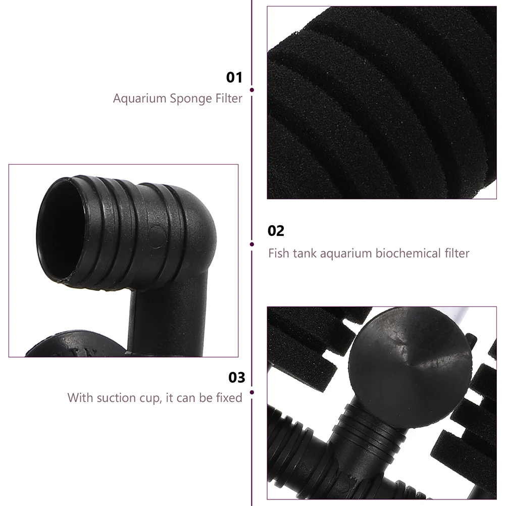 

1Set Aquarium Sponge Filter Professional Convenient Replaceable Filter for Small Fish Tank Oxygen Pump Fish Tank Accessories