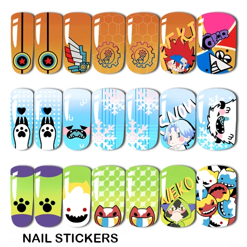 REKI Chinen Miya SNOW Sakura Nail Stickers Anime Cute Chibi Nail decalcomanie hanno bisogno di tagliare a mano accessori per unghie Cartoon Art