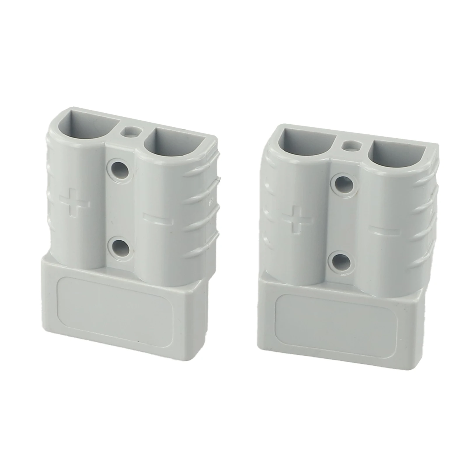 2PCS 50A FOR Plug Connectors 600V GREY RED 12-24V 6AWG For Ships Yachts RVs Straight Plug Solar Cable Conntector