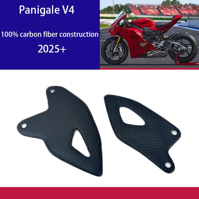 

Motorcycle Accessories Modified Carbon Fiber Heel Guards Heel Plate Foot Pedal Protector Fairing For DUCATI Panigale V4 V4S 2025