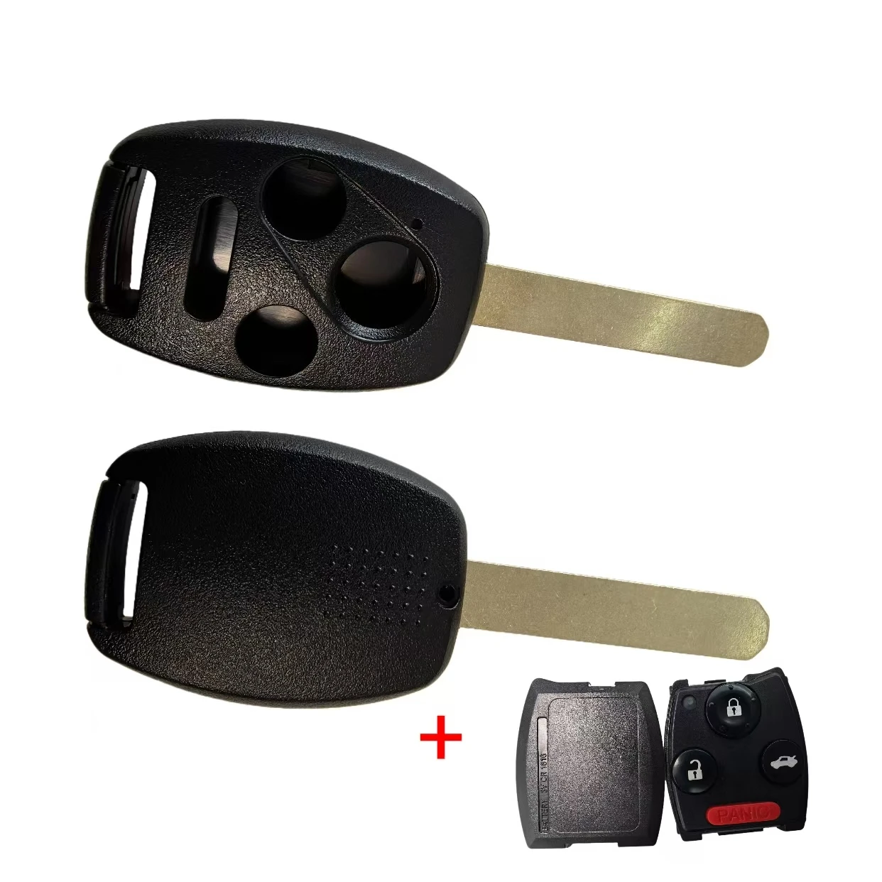 Jing-Coque de clé de voiture à distance de remplacement, coque de clé automatique, housse de clé Fob, Honda Accord, Civic, CRV Pilot, Insight, 2/2 + 1, 3/3 + 1 boutons