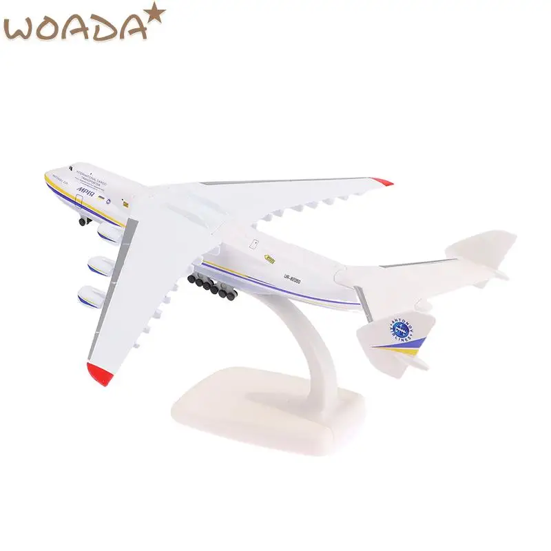 1pc 1:400 20cm Alloy An-225 Aircraft Model Toy 8inch Ukraine Painted Mriya Transporter Display Model Plane for Collection