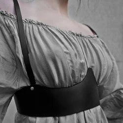 Women's Decorative Belt Strap Tight Chest Strap Fashion PU Chest Strap Leather Belt Adjustable Chest Strap Gothic Clothing Acces