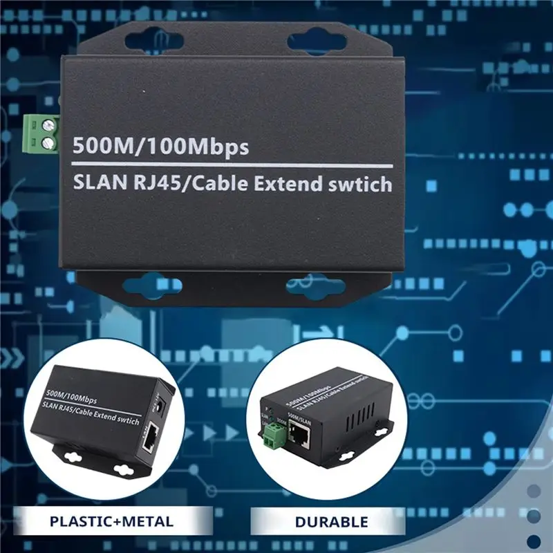 Stylish-1Pcs Ethernet IP Extender Over Coax HD Network Kit Eoc Coaxial Cable Transmission Extender For Security CCTV Cameras Dur