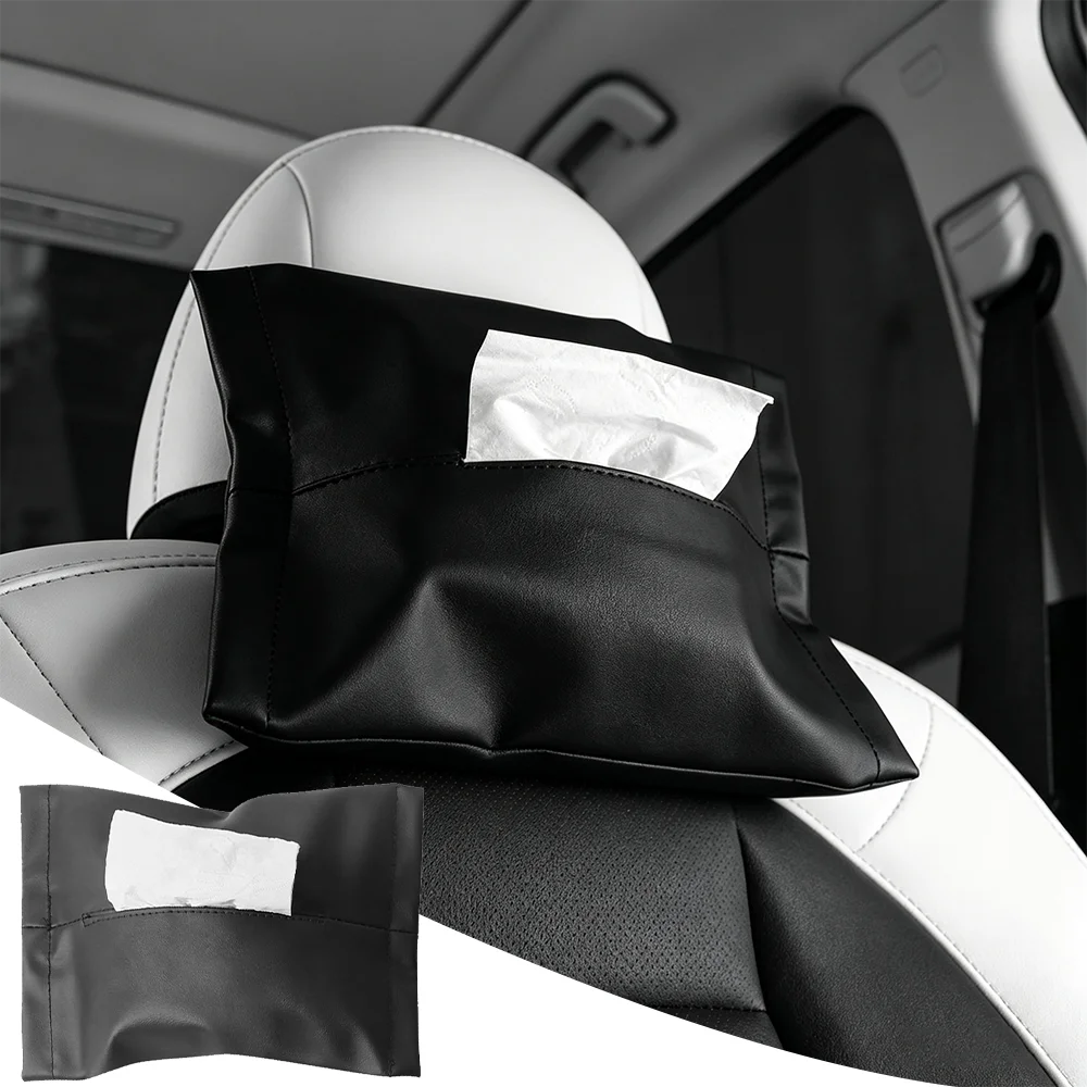 For Tesla Model 3 Model Y Model YL Model 3 Highland Model Y Juniper Car Tissue Holder Box Seat Back Console Flocking Storage Bag