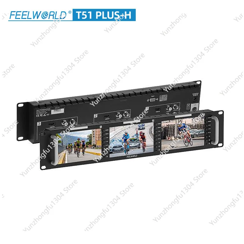 

Fulvid T51PLUS-H 5.5-inch 2RU triple Full HD broadcast-grade SDI cabinet video monitor