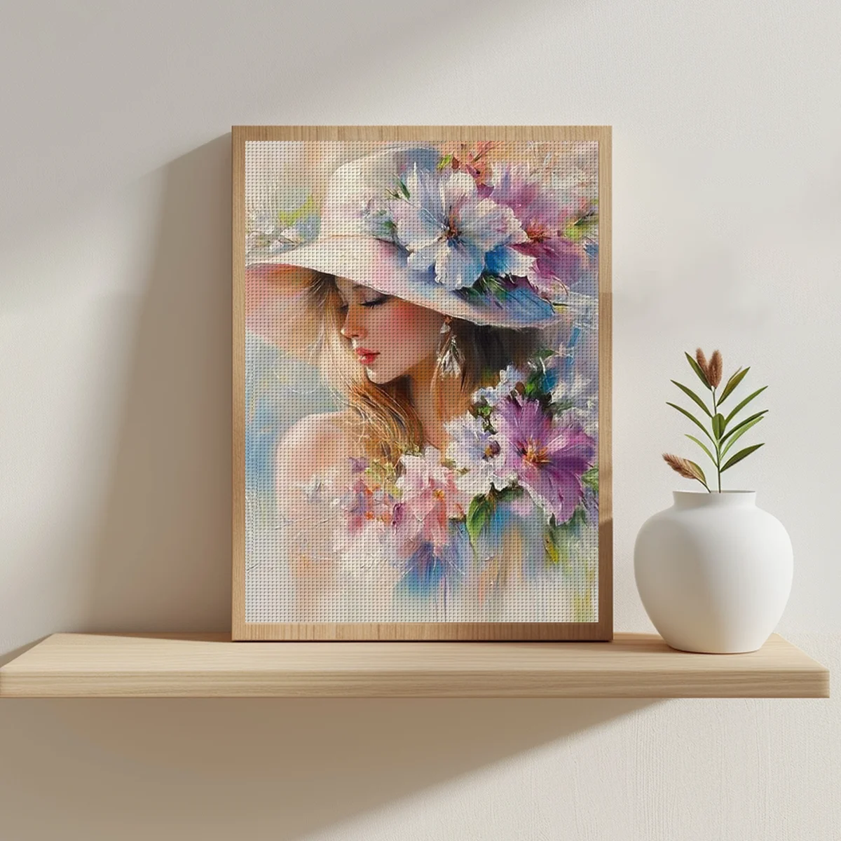 1 Stück 30x40cm/11,8x15,7 Zoll, 11CT/14CT Druck-Kreuzstich-DIY-Set, Entspanntes Kreuzstich-Set für Erwachsene Anfänger – Detail 5