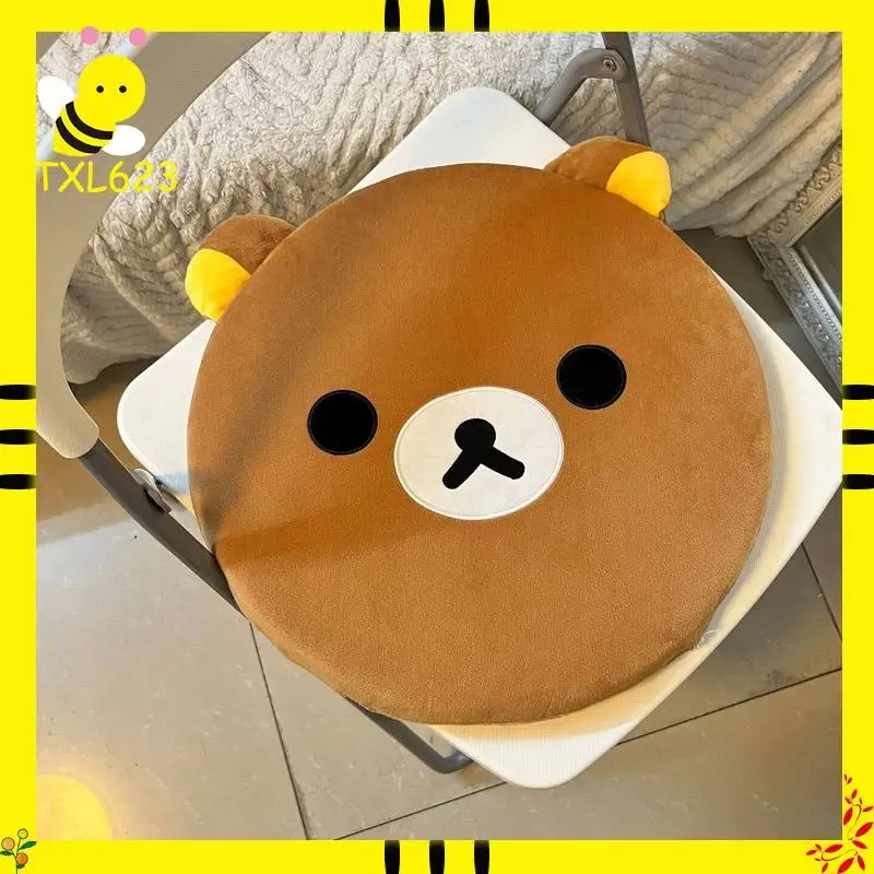 

Rilakkuma Plush Chair Cushion Cotton Student Dormitory Classroom Office Car Sofa Removable Washable Kawaii Cartoon Cushion