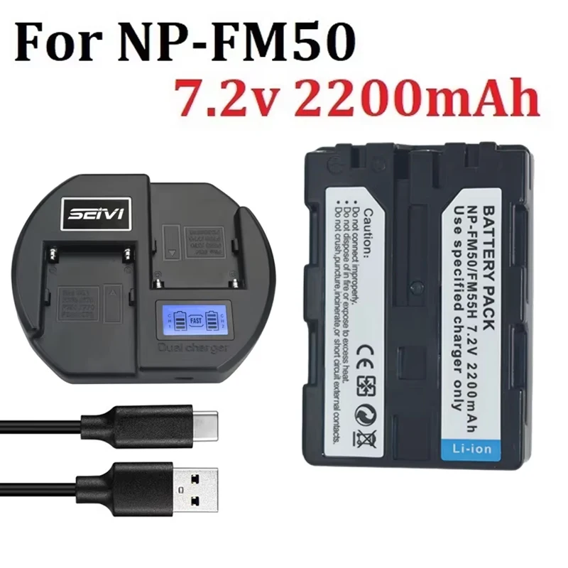 Оригинальный аккумулятор для камеры NP-FM50 7,2 В 2200 мАч FM50 для Sony NP-FM51 NP-FM30 FM70 FM90 NP-FM55H DCR-PC101 A100 серии DSLR-A100