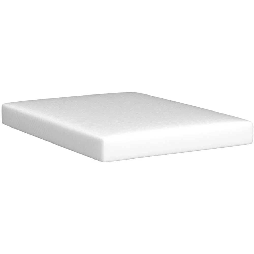 Matelas en mousse à mémoire de forme, 5 pouces, lit king/gel rafraîchissant, blanc, sans violet, support confortable