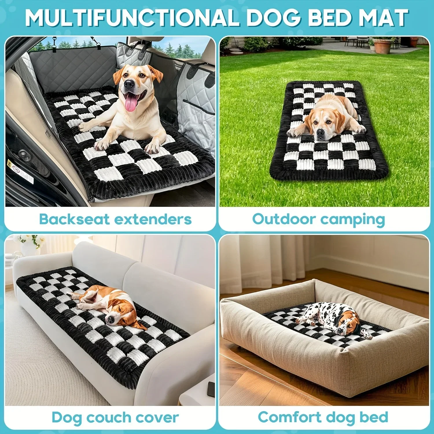 Thickening Felt Anti-slip Dog Car Mattress,Multifunction Dog Bed Sofa,Soft Fabric——Washable,Better Dog Outdoor Choice